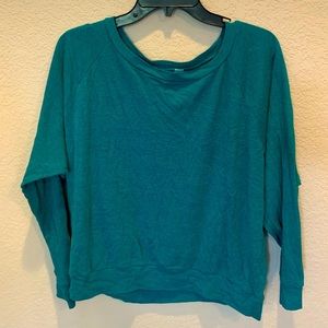 Crop teal sweater
